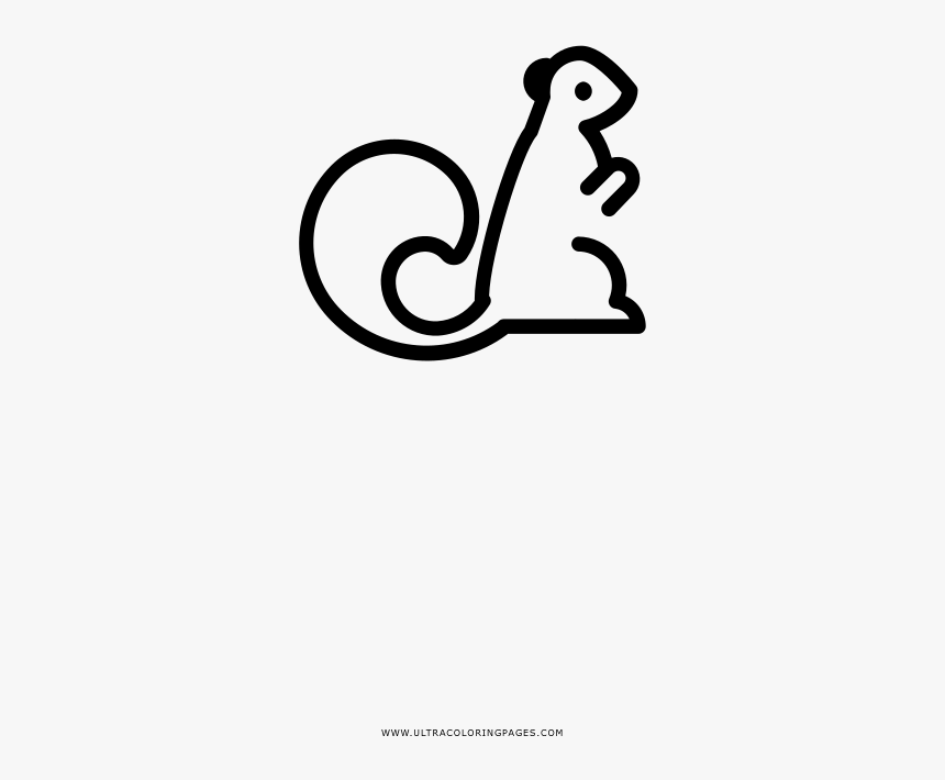 Chipmunk Coloring Page - Line Art, HD Png Download, Free Download