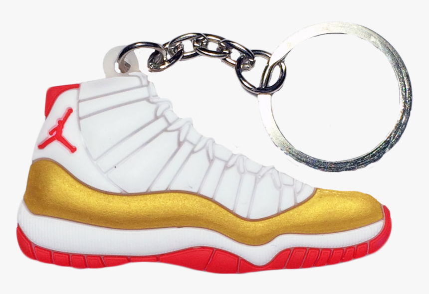 Nike Jordan 11 Xi White Gold Red "ray Allen - Green Gold And White Jordan 11, HD Png Download, Free Download