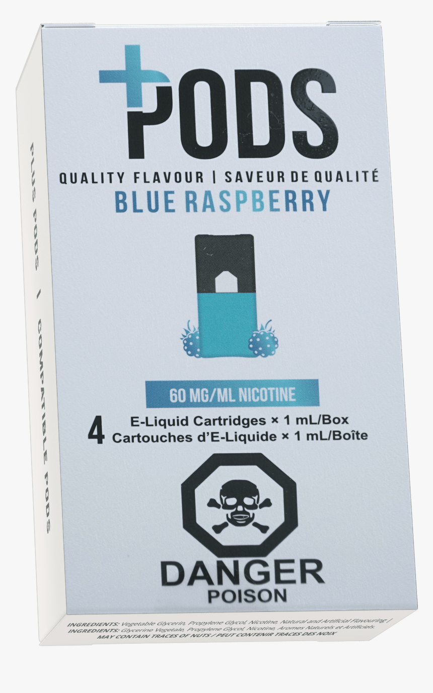 Plus Pods Blue Raspberry 6% - Blue Raspberry Juul Pod, HD Png Download, Free Download