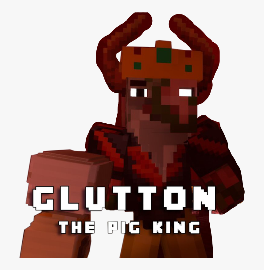 #glutton #rainimator #minecraft #pig King #freetoedit - Fictional Character, HD Png Download, Free Download