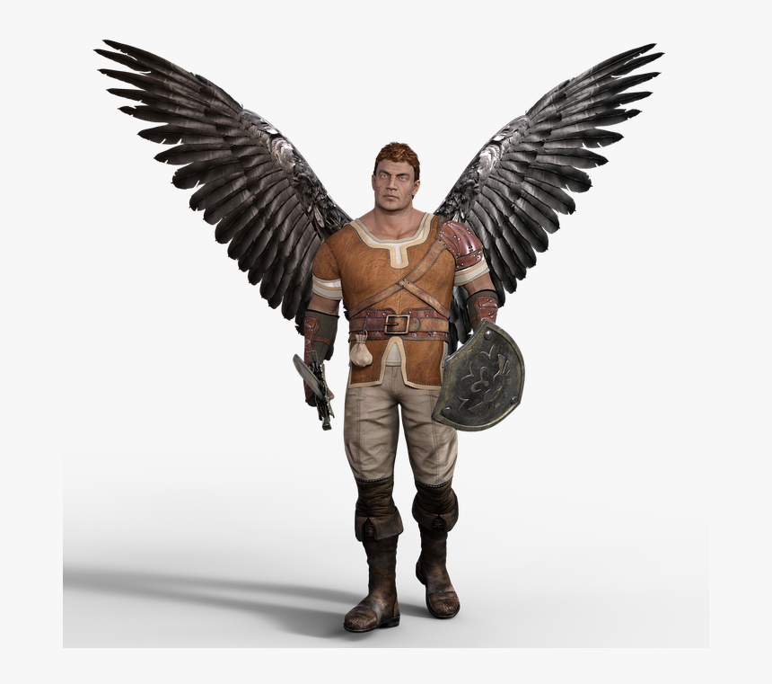 Man, Warrior, Fighter, Soldier, Fig, Strength, Muscles - Male Angel Warrior Png, Transparent Png, Free Download