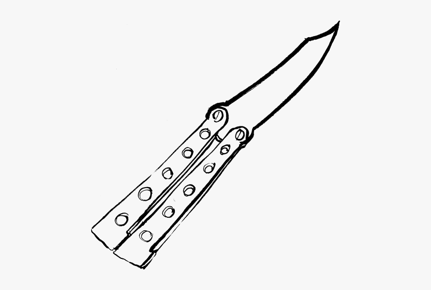 Switchblade Vector Transparent - Drawing Of A Switchblade, HD Png Download, Free Download