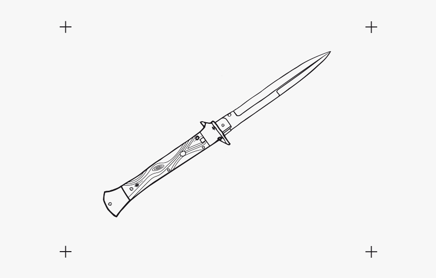 Collection Of Stiletto - Stiletto Knife Illustration, HD Png Download, Free Download