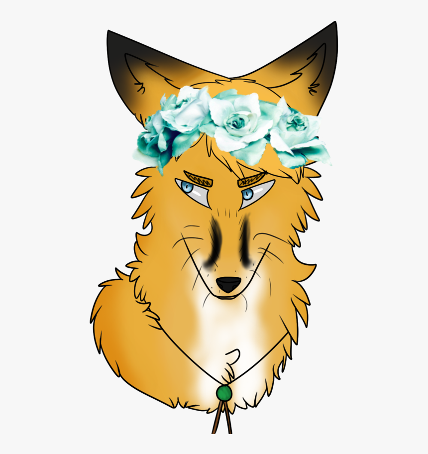 Fox Clipart Flower - Cartoon, HD Png Download, Free Download