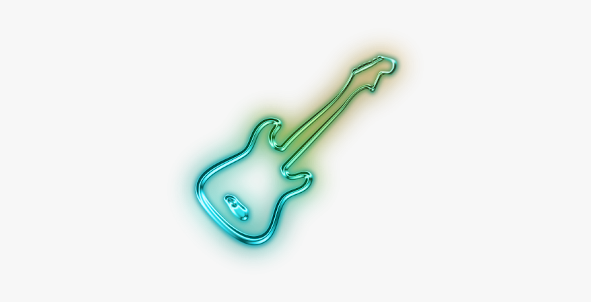 #guitar #guitarra #neon @lucianoballack - Neon Electric Guitar Png, Transparent Png, Free Download