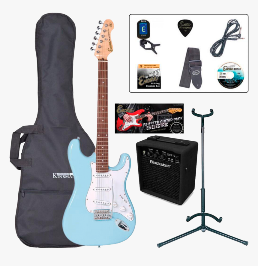 Guitarra Eléctrica Encore Ebpe6 Pack Laguna Blue - E Gitarre Laguna Blue, HD Png Download, Free Download