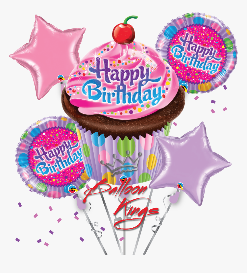 Birthday Frosted Cupcake Bouquet, HD Png Download, Free Download