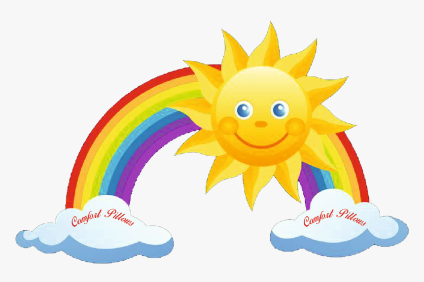 Fort Clipart Pillow - Sun And Rainbow Clip Art, HD Png Download, Free Download