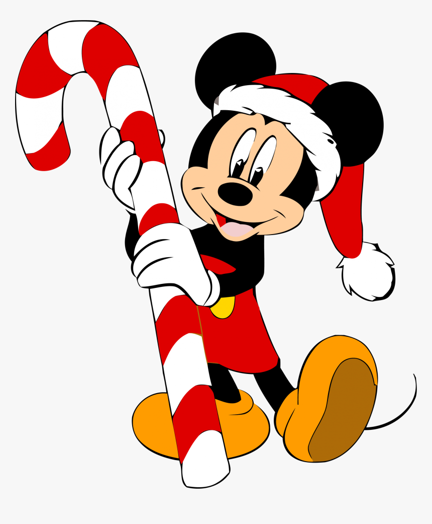 Christmas Santa Mickey Mouse Clipart Png - Cartoon Mickey Mouse Christmas, Transparent Png, Free Download