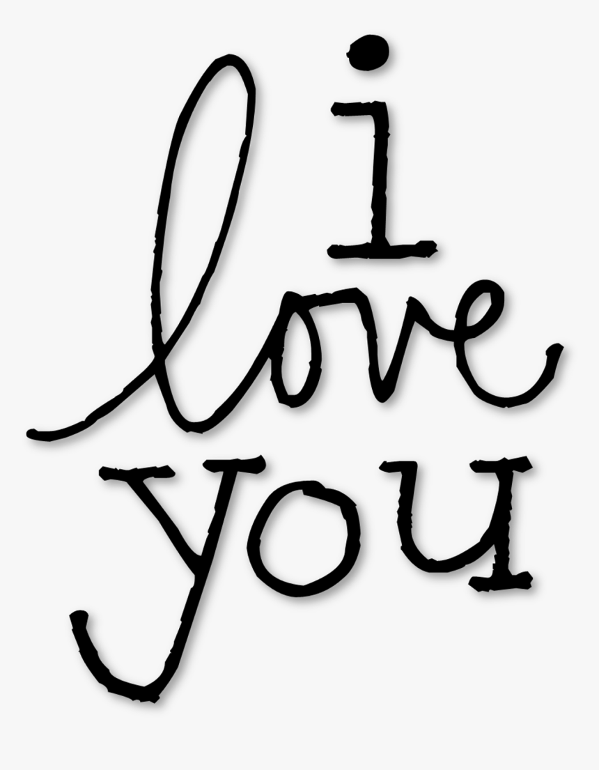 Love You Clipart Free Download On Png - Calligraphy, Transparent Png, Free Download