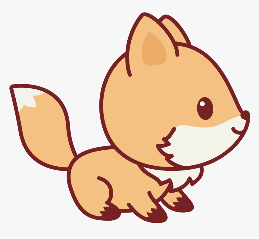 Standing Nerdy Fox Clipart , Png Download - Fox Emoji Fox Kawaii, Transparent Png, Free Download