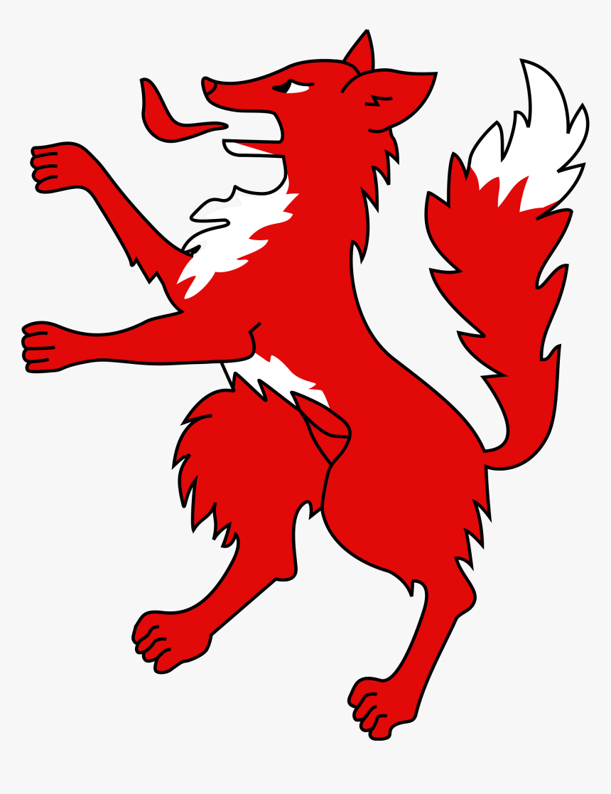 Collection Of Red Fox Clipart - Coat Of Arms With A Fox, HD Png Download, Free Download
