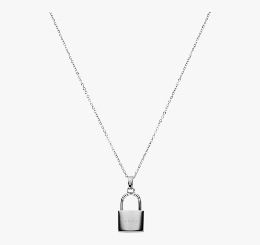 Necklace With A Locket Padlock Silver, HD Png Download, Free Download