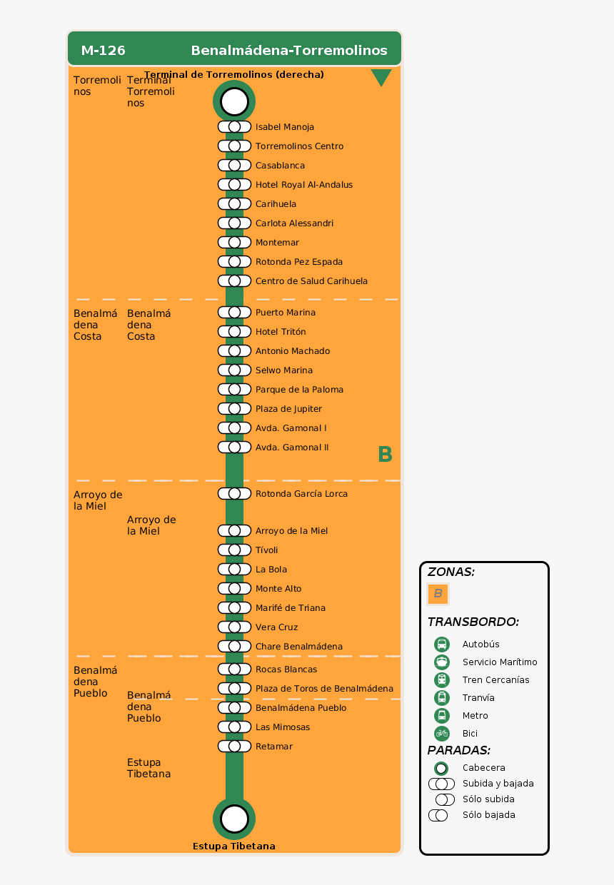 Linea M 103 Benalmadena , Png Download - Linea 126 Benalmadena, Transparent Png, Free Download