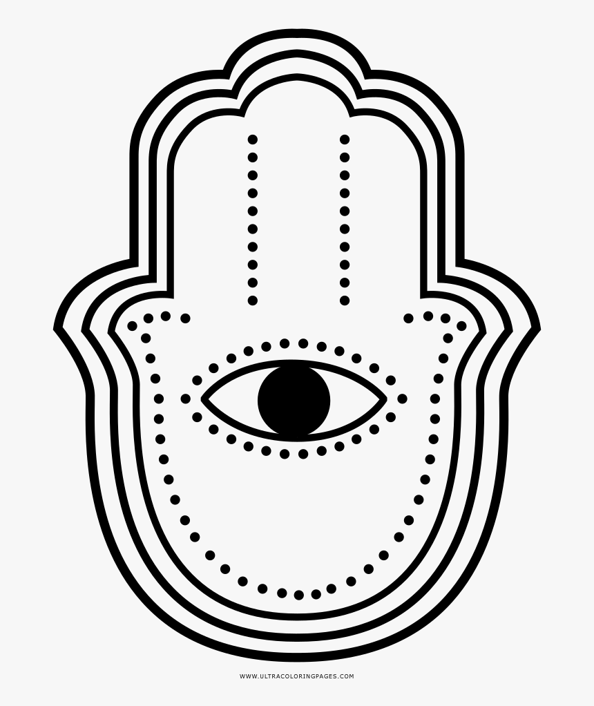 Hamsa Coloring Page - Катушка Инерционная Купить, HD Png Download, Free Download