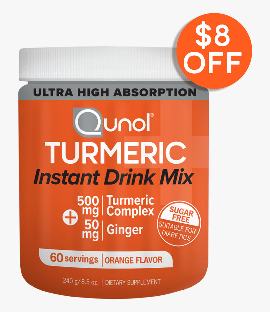 Qunol® Turmeric Instant Drink Mix, 500mg 50mg Ginger, - Metal, HD Png Download, Free Download