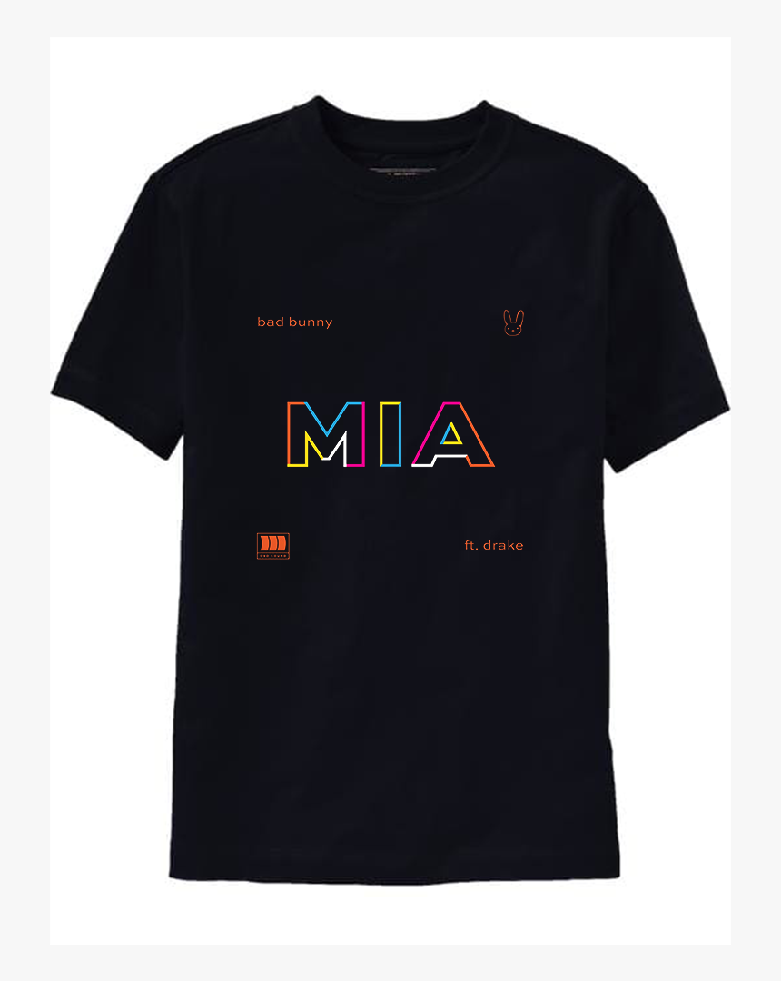 Bad Bunny Mia Feat Drake T-shirt - T-shirt, HD Png Download, Free Download