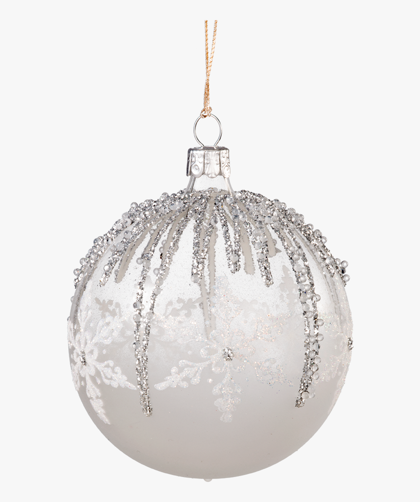 Glass Ornament Clear/white - Christmas Ornament, HD Png Download, Free Download