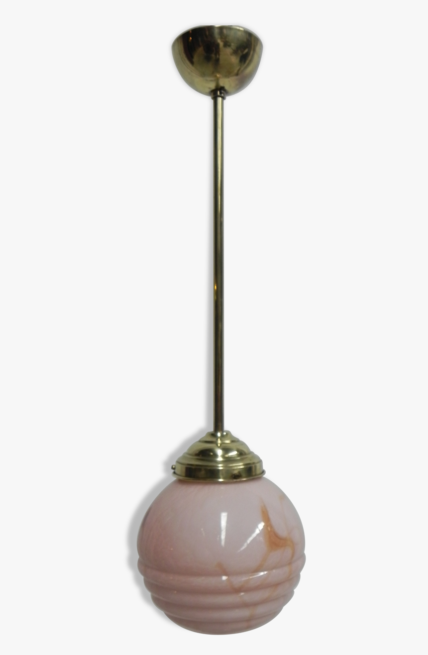Hanging Lamp With Pink Glass Ball Clipart , Png Download - Brass, Transparent Png, Free Download