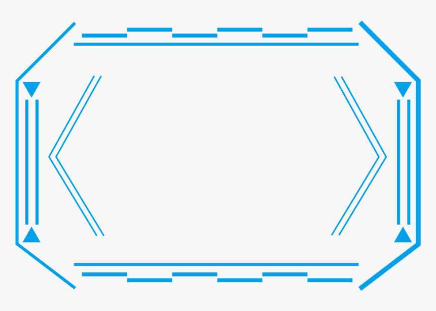 Technology Border Blue Simple Lines Png And Psd - Futuristic Line Png, Transparent Png, Free Download