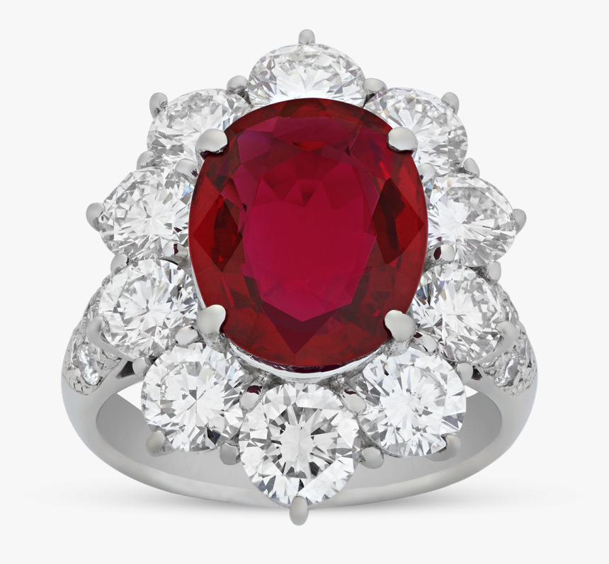 Burma Ruby And Diamond Ring, - Ring, HD Png Download, Free Download