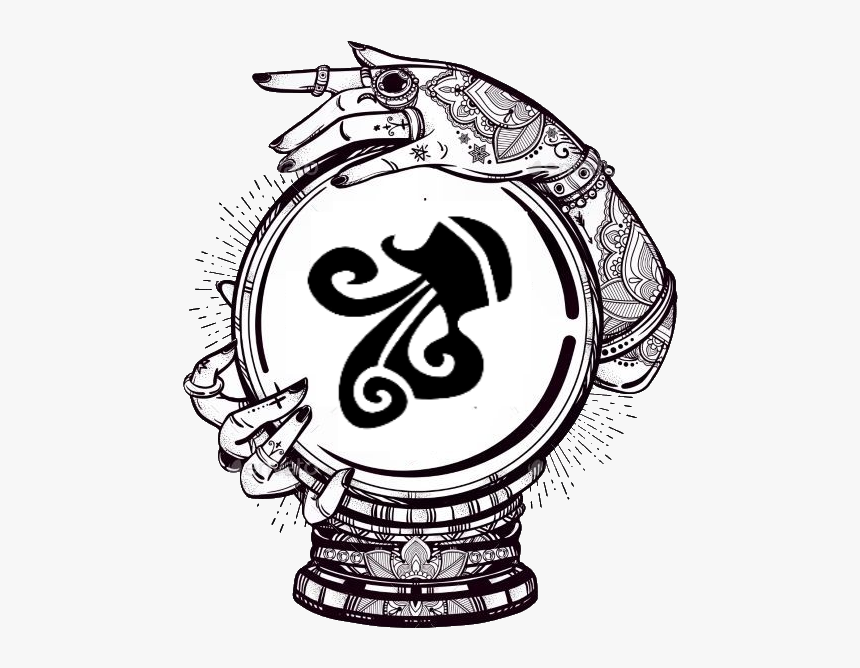 Aquarius Icon - Crystal Ball Gypsy Tattoo, HD Png Download, Free Download