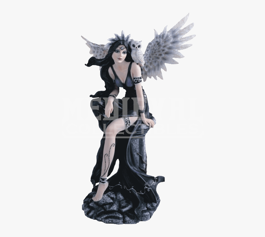 Gothic Angel With Snow Owl Statue - Gothic Fairy Figurines, HD Png Download, Free Download