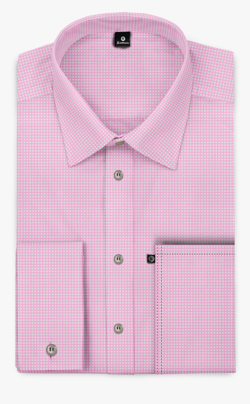 Camisa A Cuadros Rosa Y Blanco - Dress Shirt, HD Png Download, Free Download