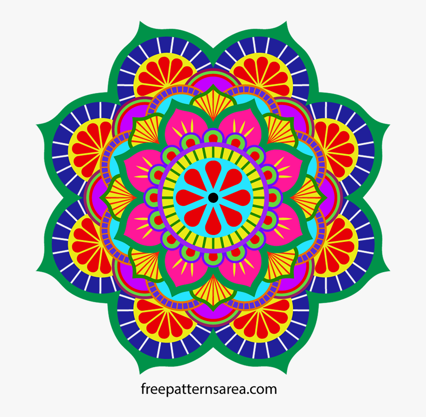 Download Circle Flower Mandala Colorful Eps Graphic Design Image ...
