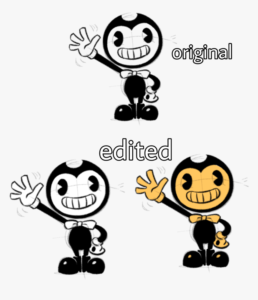 Those Chapter 1 Bendy Sketches But Non Transparent - Bendy Pose, HD Png Download, Free Download