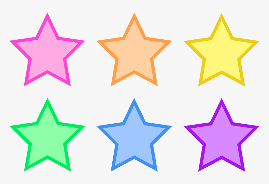 Star Clip Art Outline Clipart Panda - Printable Colorful Stars, HD Png Download, Free Download