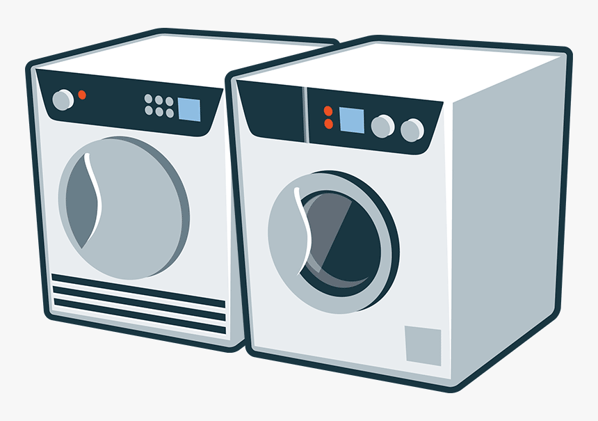 Dryer Clipart Washing Machine - Washer Dryer Clip Art, HD Png Download, Free Download