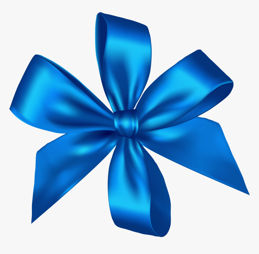 Blue Gift Bow Clipart, HD Png Download, Free Download