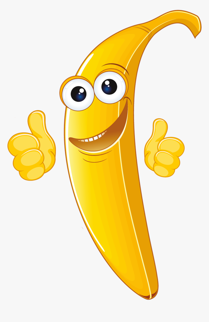 Smiling Animation Banana Cartoon Free Download Image - Banana Cartoon Png, Transparent Png, Free Download