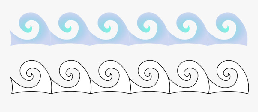 Waves Svg Clip Arts - Waves Border Clipart Png, Transparent Png, Free Download