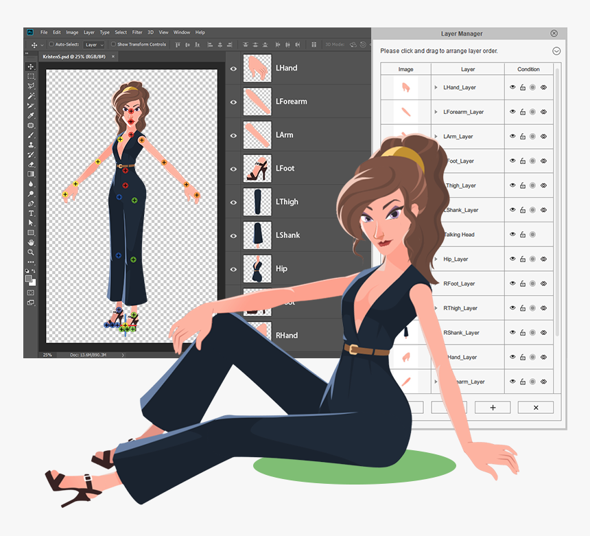 Psd To 2d Animation Ui - Cartoon, HD Png Download, Free Download