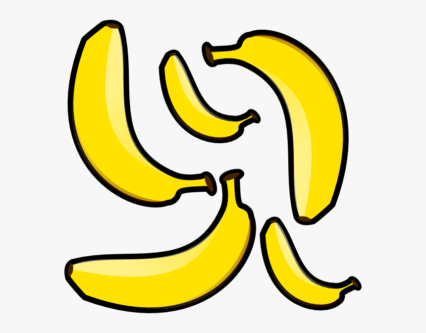 Banana Pictures Cartoon - Small Banana Clipart, HD Png Download - kindpng