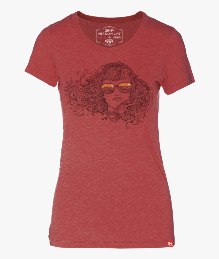 Bird Babe Waves Women"s Triblend T-shirt - Meridian Line Clothing Women, HD Png Download, Free Download
