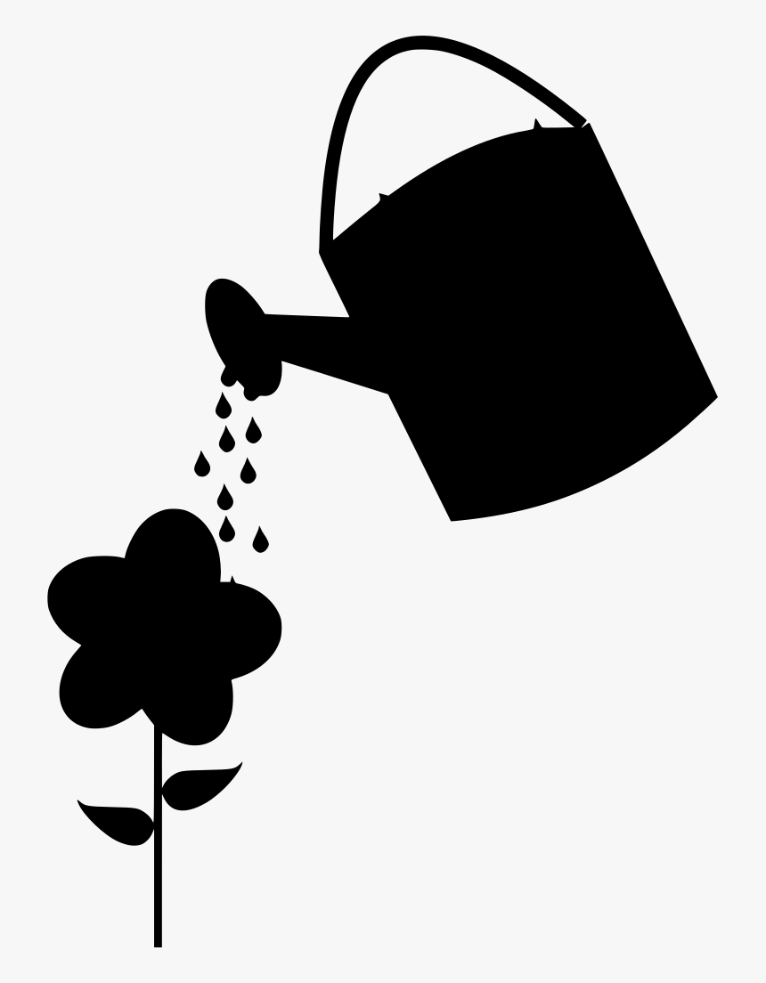 Transparent Watering Can Pouring Water Clipart - Watering Can Silhouette Png, Png Download, Free Download
