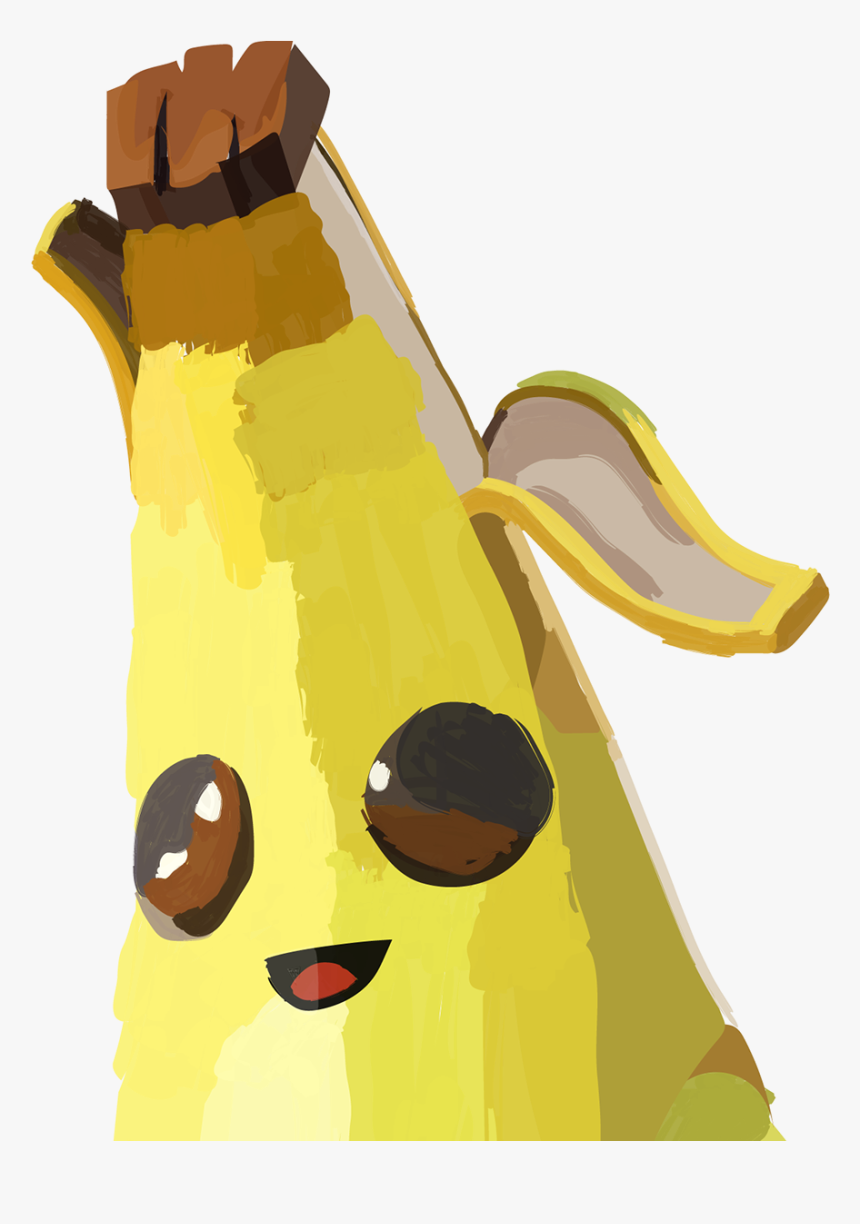 Fortnite Banana Skin Portrait On Behance - Banana Skin Fortnite Drawing, HD Png Download, Free Download