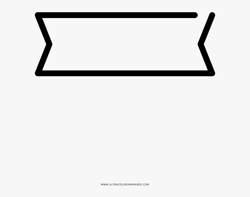 Ribbon Banner Coloring Page - Fita Desenho Png, Transparent Png, Free Download