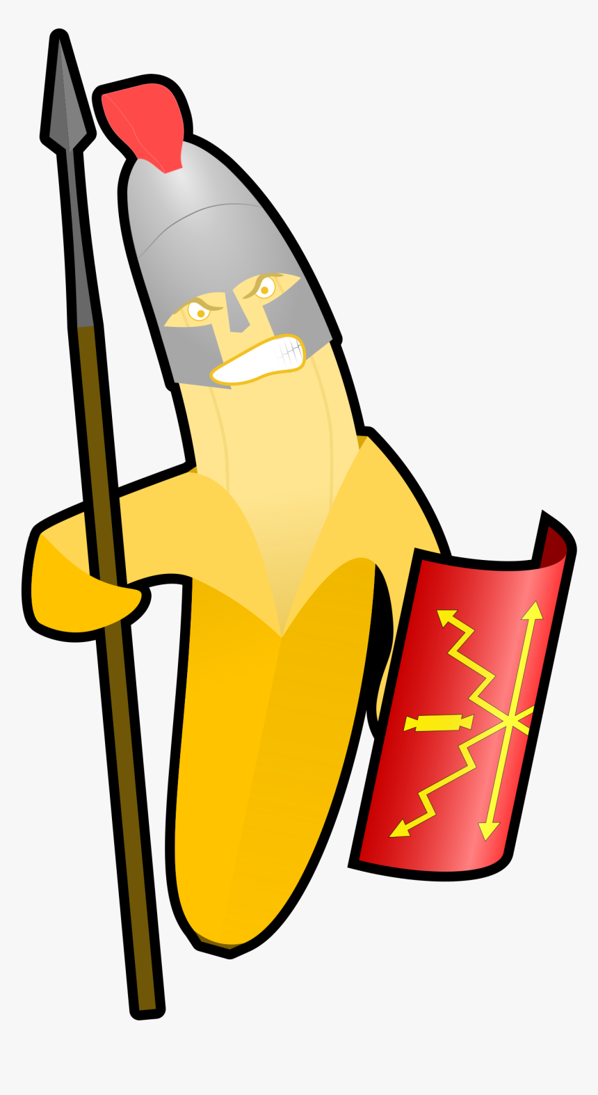 Banana Warrior Clip Arts - Warrior Cliparts Png, Transparent Png, Free Download