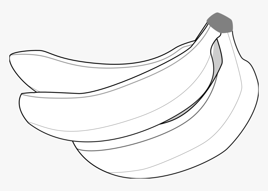 Clip Art Banana Clip Art Black And White - Banana Clipart Black And White, HD Png Download, Free Download