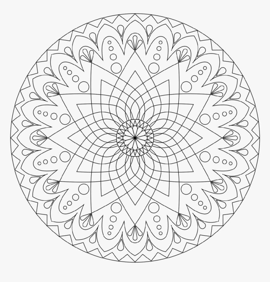 Coloring Pages Printable Mandala Coloring Pages Book - Mandala Coloring Pages Printable, HD Png Download, Free Download