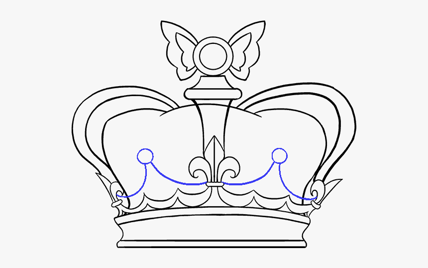 How To Draw Crown - Draw A Crown Easy, HD Png Download, Free Download