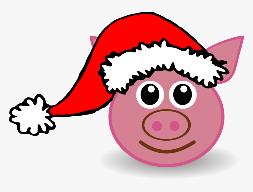 Cartoon Santa Hat - Cat With Christmas Hat Clipart, HD Png Download, Free Download