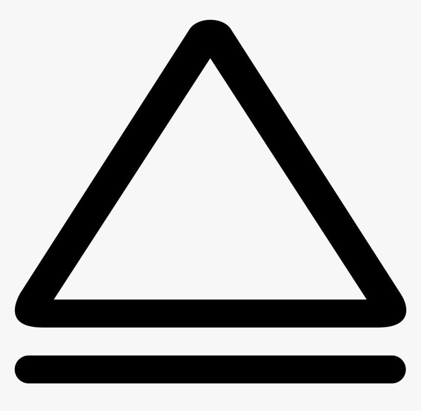 Triangle Equilateral Outline Shape On Horizontal Line - Triangle With Line Under, HD Png Download, Free Download