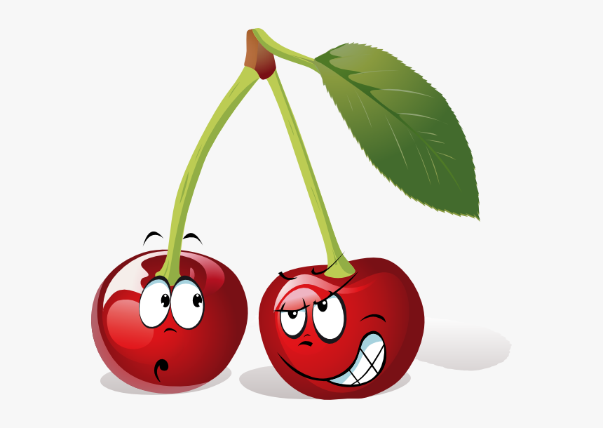 Cartoon Fruit Clip Art - Cherry Cartoon Clipart, HD Png Download, Free Download