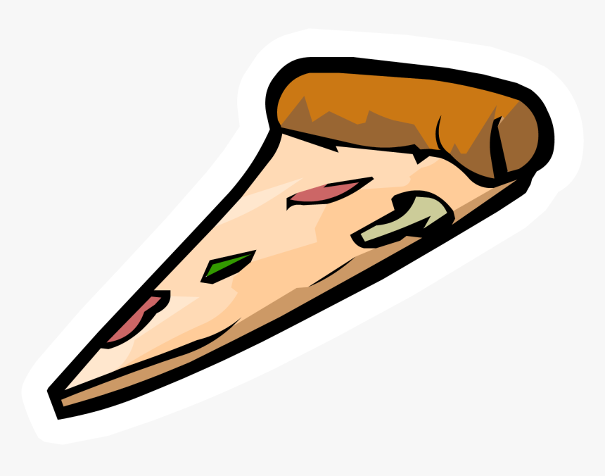 Pizza Slice Cartoon - Club Penguin Pizza Emoji, HD Png Download, Free Download