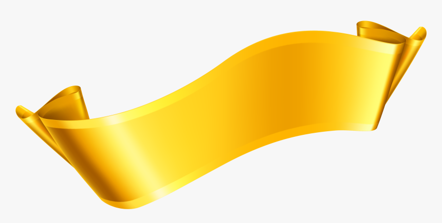 Gold Ribbon Banner Png - Yellow Ribbon Banner Png, Transparent Png, Free Download